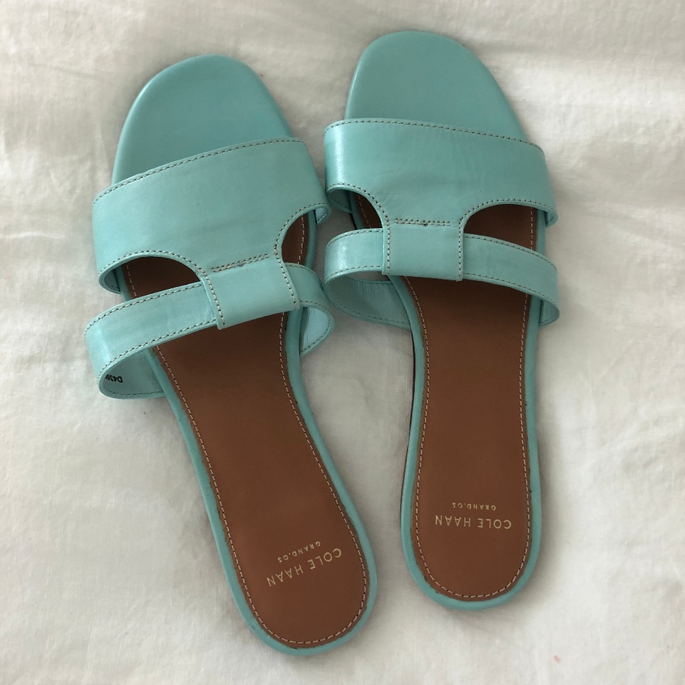 Cole Haan Grand.os Blue Slide Sandals
